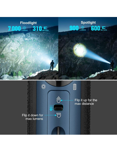 Linterna OLIGHT Marauder Mini 7000 Lúmenes Recargable Azul