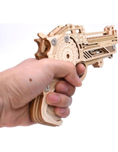 Rompecabezas 3D de Madera ROEOLNIL Pistola de Bandas de Goma 2
