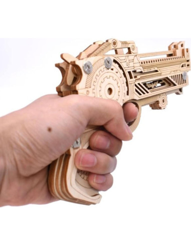 Rompecabezas 3D de Madera ROEOLNIL Pistola de Bandas de Goma