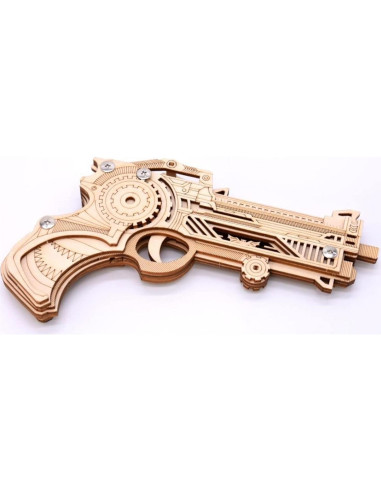Rompecabezas 3D de Madera ROEOLNIL Pistola de Bandas de Goma