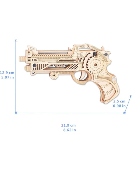 Rompecabezas 3D de Madera ROEOLNIL Pistola de Bandas de Goma