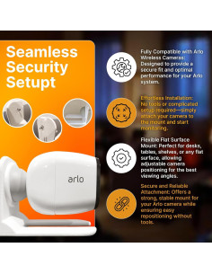 Soporte de Escritorio SplashNColor para Cámara Arlo - Fácil Instalación 2