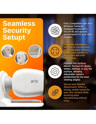 Soporte de Escritorio SplashNColor para Cámara Arlo - Fácil Instalación