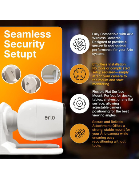 Soporte de Escritorio SplashNColor para Cámara Arlo - Fácil Instalación