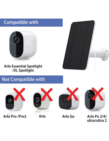 Panel Solar 4W 6V Bob Seger para Arlo Essential - Paquete de 3