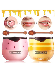 Bálsamo Labial Hidratante Loobexery Miel y Fresa 5.5g - 2 Unidades