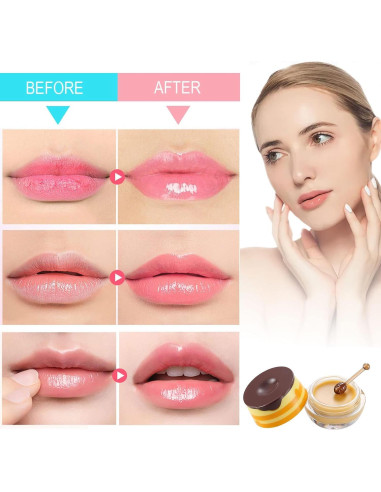 Bálsamo Labial Hidratante Loobexery Miel y Fresa 5.5g - 2 Unidades