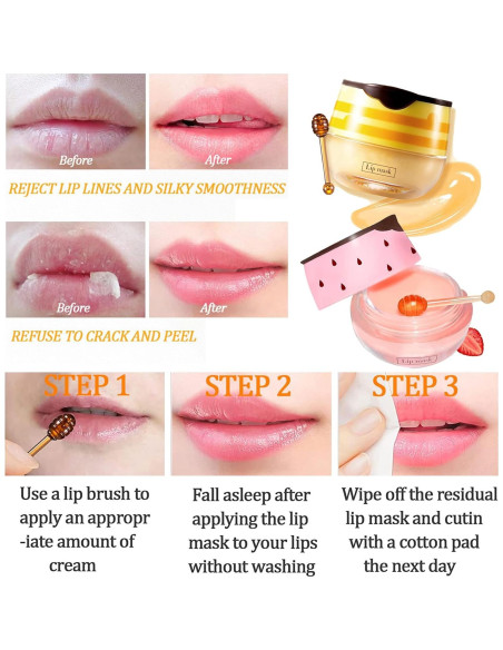 Bálsamo Labial Hidratante Loobexery Miel y Fresa 5.5g - 2 Unidades