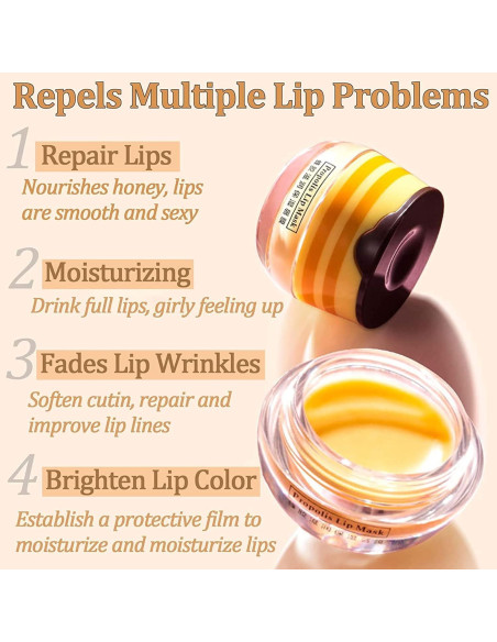 Bálsamo Labial Hidratante Loobexery Miel y Fresa 5.5g - 2 Unidades