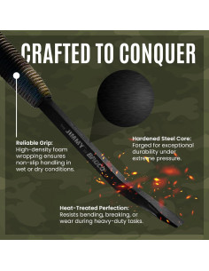 Barra de palanca táctica Broco Jimmy 26.67 cm acero EDC 2