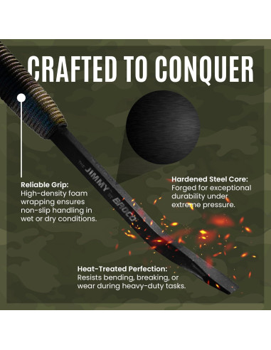 Barra de palanca táctica Broco Jimmy 26.67 cm acero EDC