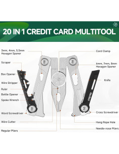 NexTool Multiherramienta de Cartera 20 en 1 Acero Inoxidable 2
