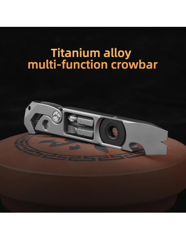 Barra de Palanca EDC de Titanio ResafeLy - Multiusos Compacta