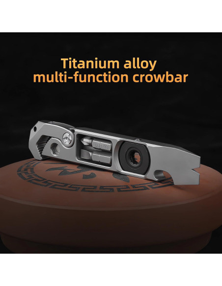 Barra de Palanca EDC de Titanio ResafeLy - Multiusos Compacta