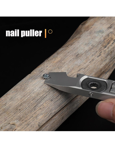 Barra de Palanca EDC de Titanio ResafeLy - Multiusos Compacta