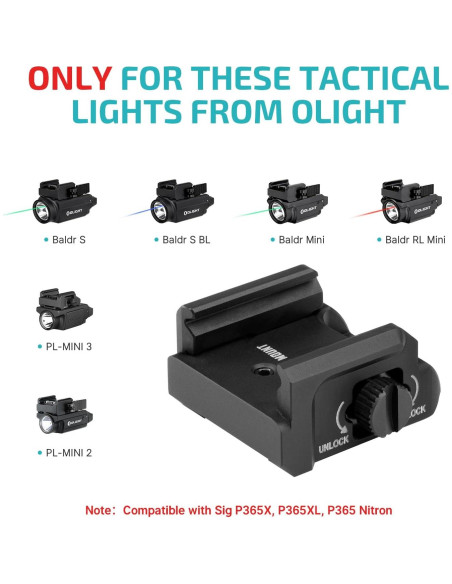 Luz Táctica OLIGHT PL-Mini 3 600 Lúmenes Montaje Riel P365