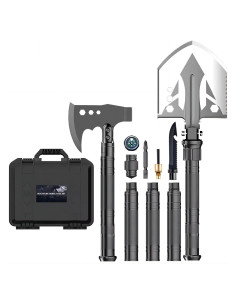 Conjunto Pala y Hacha Camping ZODISTORE Acero Alto Carbono