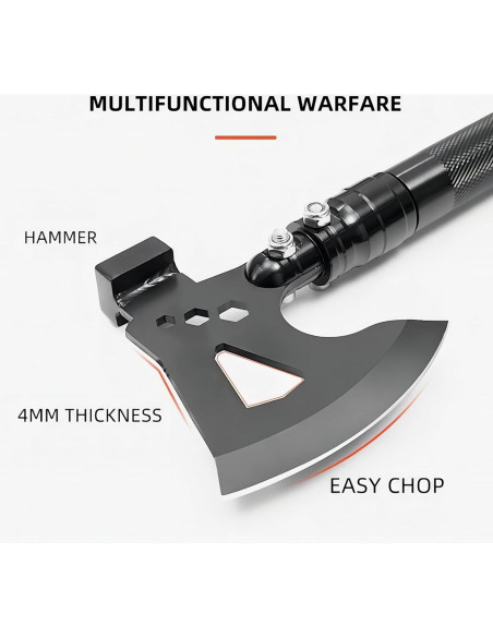 Conjunto Pala y Hacha Camping ZODISTORE Acero Alto Carbono