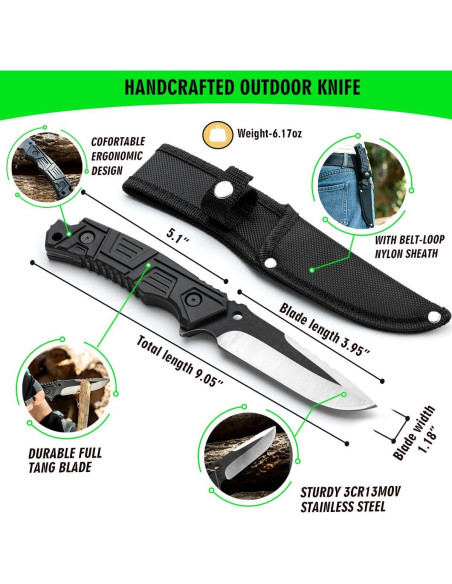 Pala de Supervivencia ZENHOSIT con Hacha y Extensiones 98.9 cm Pala de Supervivencia ZENHOSIT con Hacha y Extensiones 98.9 cm