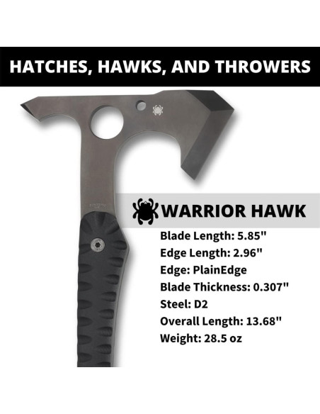 Hacha Tomahawk Spyderco Warrior Hawk 34.7 cm Acero D2
