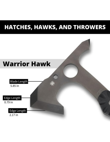 Hacha Tomahawk Spyderco Warrior Hawk 34.7 cm Acero D2