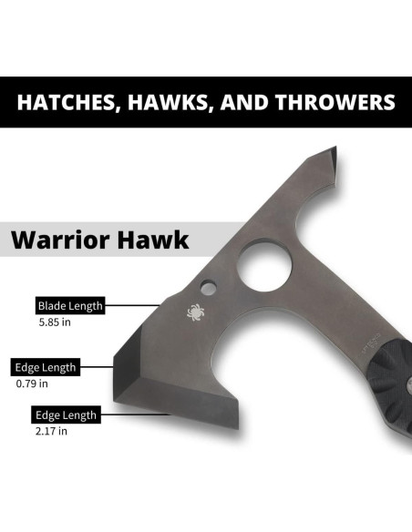 Hacha Tomahawk Spyderco Warrior Hawk 34.7 cm Acero D2