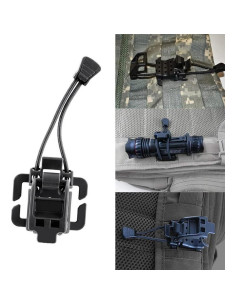 Clips Molle Tácticos AZB - 4 Piezas Nylon Negro 2