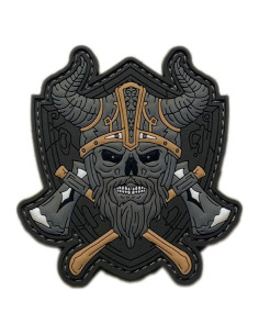 Parche Táctico Miltacusa Hacha Calavera 3D PVC 7.62x6.99cm