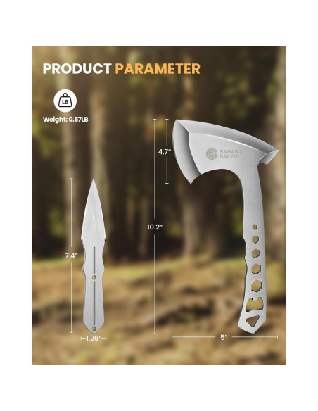 Hachas de Lanzamiento Sahara Sailor - Paquete de 3 Hachas 25.4 cm