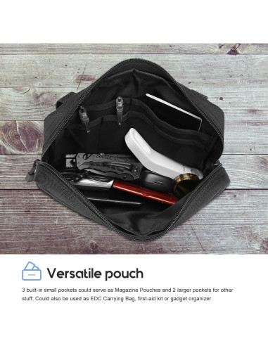 Bolsa Administrativa Táctica ProCase Molle 29x20 cm Negra