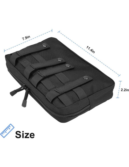 Bolsa Administrativa Táctica ProCase Molle 29x20 cm Negra