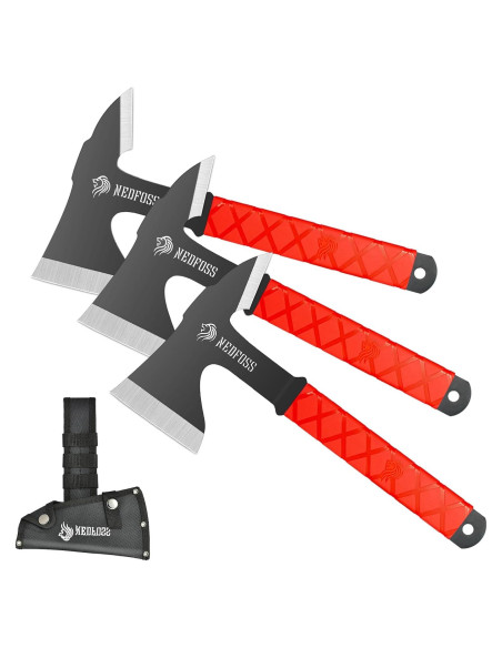 Conjunto de 3 Hachas para Lanzar NedFoss 28.2 cm con Funda