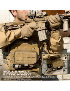 Bolsa Administrativa Molle Táctica WYNEX Caqui 3 Compartimentos 2
