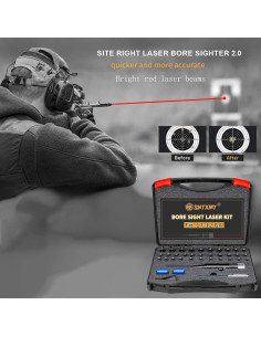 Kit de Boresighter de Láser Rojo SNTXMY con 32 Adaptadores 2
