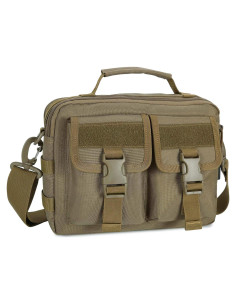 Bolsa Mensajera Táctica Huntvp de Nylon con Puerto USB 26.9x20.1cm