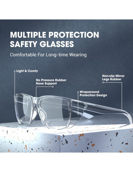 Gafas de Seguridad Antiempañantes Woolike - Unisex, Lentes Anti-Luz Azul