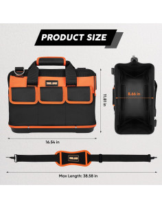 Bolsa de Herramientas 16" PREMJIN Naranja Impermeable 2