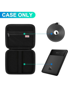 Funda Dura BOVKE para Cargador Baseus 100W USB C - Negro 2