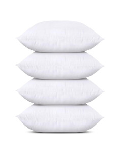 Cojines Decorativos Utopia Bedding Juego de 4 Blanco 43x43cm