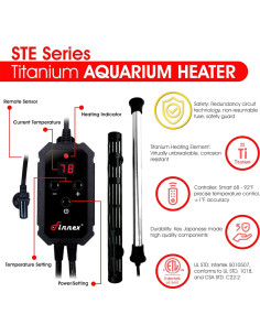 Calentador de Acuario de Titanio Finnex STE 200W con Controlador 2