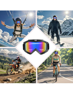 Paquete de 2 Gafas de Motocross OQUQO para ATV y Esquí 2
