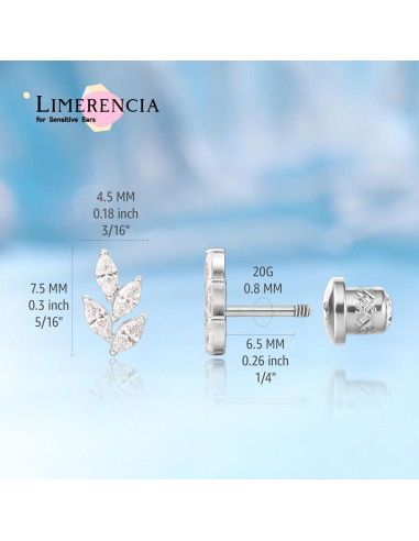 Pendientes de Titanio Hipoalergénicos Limerencia 20G 6mm