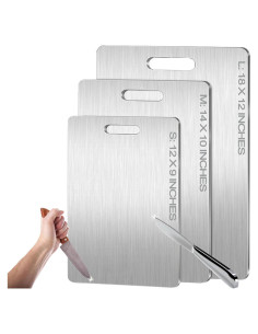Tabla de Cortar de Titanio QINOSHMO 30.48x22.86cm Doble Cara