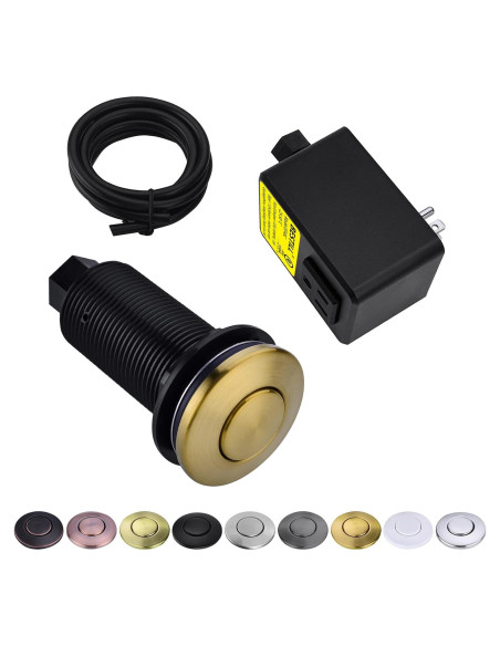 Botón de Descarga de Basura BESTILL, Interruptor de Aire 9.14 cm