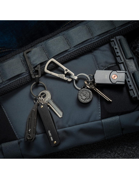 Clip de Llavero de Titanio KeyUnity KM04, Mosquetón EDC 76mm
