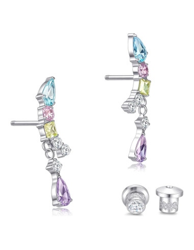 Pendientes de Titanio Hipoalergénicos G23 20G con Zirconia