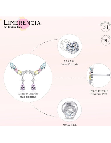 Pendientes de Titanio Hipoalergénicos G23 20G con Zirconia