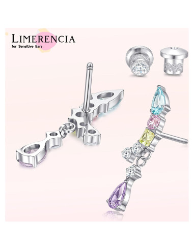 Pendientes de Titanio Hipoalergénicos G23 20G con Zirconia