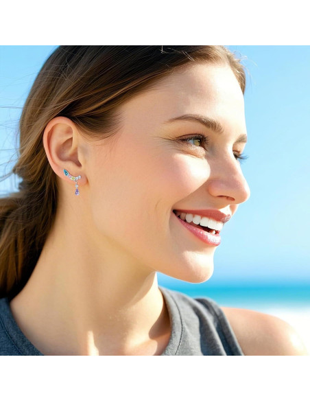 Pendientes de Titanio Hipoalergénicos G23 20G con Zirconia