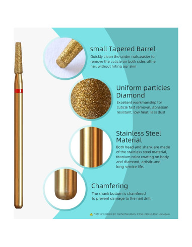 Broca Limpiadora de Cutículas 2mm hytoos - Titanio Fino